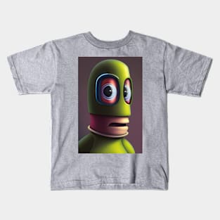 Funny robot in green Kids T-Shirt